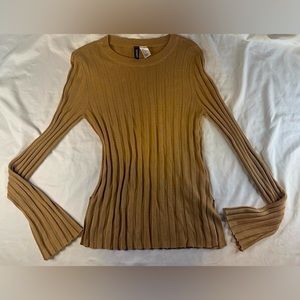 Divided long Sleeve Sweater Shirt top Blouse